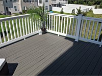 <b>TimberTech Terrain Silver Maple Deck Boards with White Vinyl Washington Railing in Aberdeen MD 1</b>